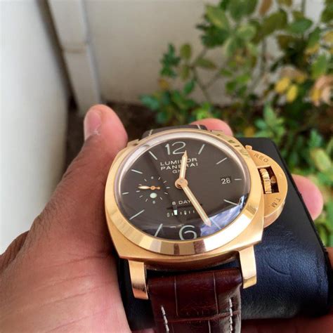 panerai gmt 8 days rose gold|Panerai Luminor 1950 8 Days GMT Rose gold .